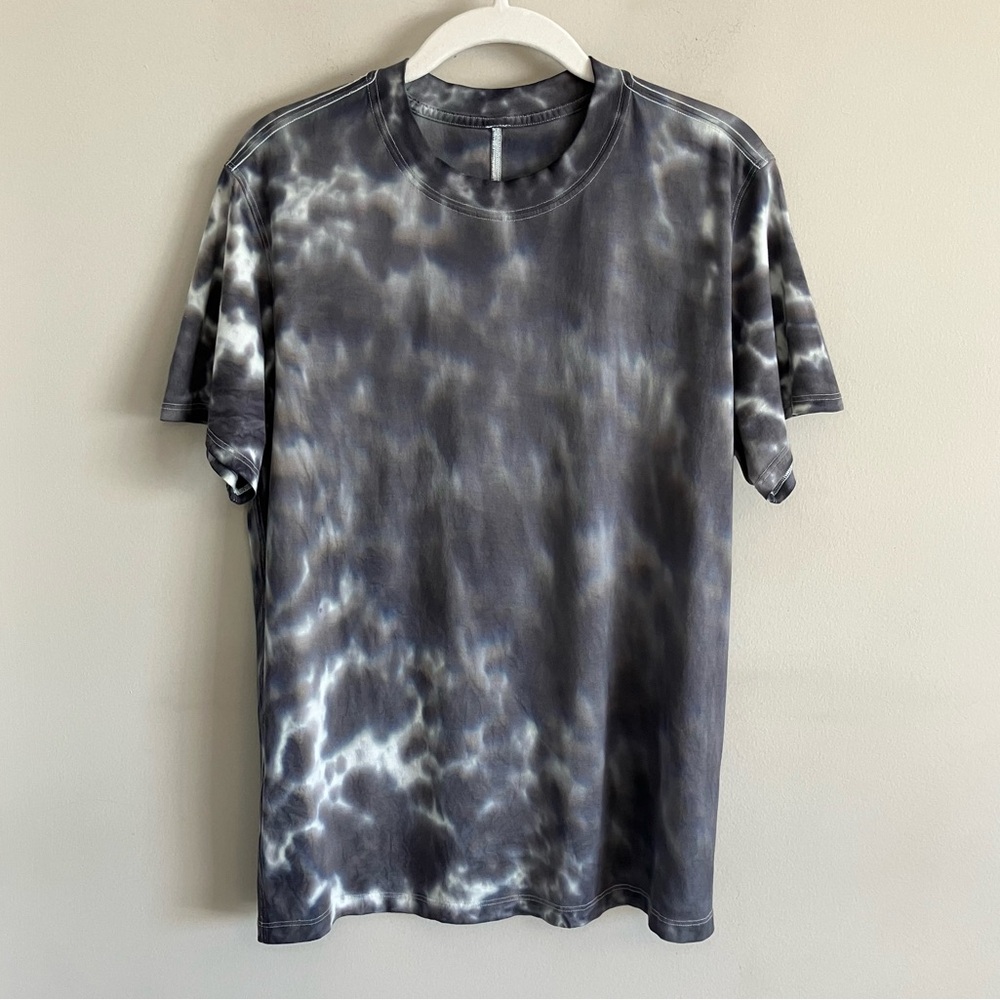 Lululemon All Yours Tee Shirt Pima Cotton Marmoleado Tie Dye Graphite Grey 4